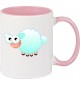 Kindertasse Tasse, Schaf Schäfchen Sheep Tiere Tier Natur, Tasse Kaffee Tee, rosa
