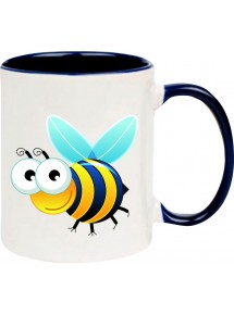 Kindertasse Tasse, Biene Wespe Bee Tiere Tier Natur, Tasse Kaffee Tee, blau