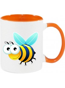 Kindertasse Tasse, Biene Wespe Bee Tiere Tier Natur, Tasse Kaffee Tee, orange
