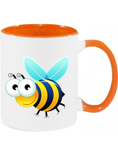 Kindertasse Tasse, Biene Wespe Bee Tiere Tier Natur, Tasse Kaffee Tee, orange