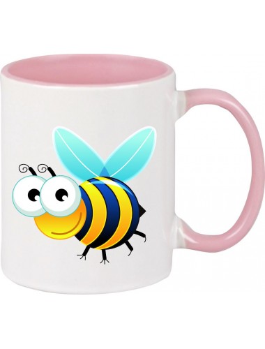 Kindertasse Tasse, Biene Wespe Bee Tiere Tier Natur, Tasse Kaffee Tee, rosa
