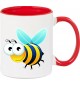 Kindertasse Tasse, Biene Wespe Bee Tiere Tier Natur, Tasse Kaffee Tee, rot