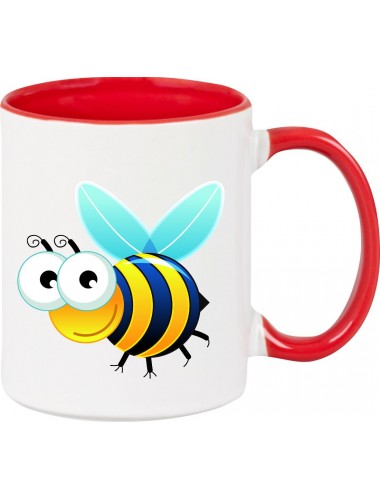 Kindertasse Tasse, Biene Wespe Bee Tiere Tier Natur, Tasse Kaffee Tee, rot
