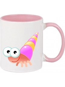 Kindertasse Tasse, Einsiedlerkrebs Hummer Krabbe Tiere Tier Natur, Tasse Kaffee Tee, rosa