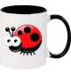 Kindertasse Tasse, Marienkäfer Siebenpunktkäfer Glückskäfer Tiere Tier Natur, Tasse Kaffee Tee, schwarz