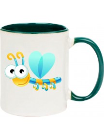 Kindertasse Tasse, Libelle Insekt Tiere Tier Natur, Tasse Kaffee Tee, gruen