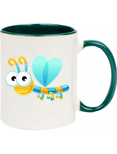 Kindertasse Tasse, Libelle Insekt Tiere Tier Natur, Tasse Kaffee Tee, gruen