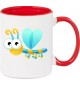Kindertasse Tasse, Libelle Insekt Tiere Tier Natur, Tasse Kaffee Tee, rot