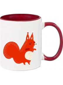 Kindertasse Tasse, Fuchs Fox Tiere Tier Natur, Tasse Kaffee Tee, burgundy