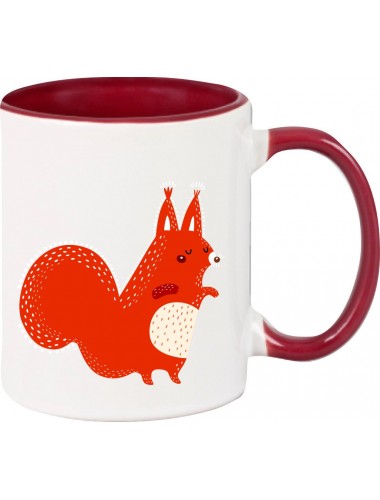 Kindertasse Tasse, Fuchs Fox Tiere Tier Natur, Tasse Kaffee Tee, burgundy