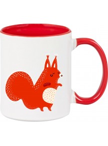 Kindertasse Tasse, Fuchs Fox Tiere Tier Natur, Tasse Kaffee Tee, rot