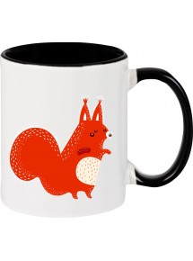 Kindertasse Tasse, Fuchs Fox Tiere Tier Natur, Tasse Kaffee Tee, schwarz