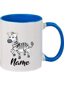 Kindertasse Tasse, Zebra mit Wunschnamen Tiere Tier Natur, Tasse Kaffee Tee, royal