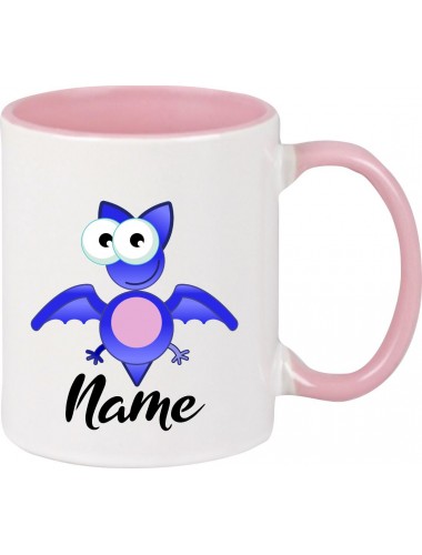 Kindertasse Tasse, Fledermaus Bat mit Wunschnamen Tiere Tier Natur, Tasse Kaffee Tee