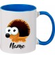 Kindertasse Tasse, Igel Hedgehog mit Wunschnamen Tiere Tier Natur, Tasse Kaffee Tee, royal