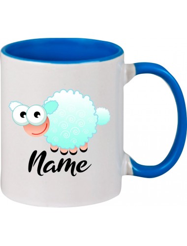 Kindertasse Tasse, Schaf Schäfchen Sheep mit Wunschnamen Tiere Tier Natur, Tasse Kaffee Tee, royal