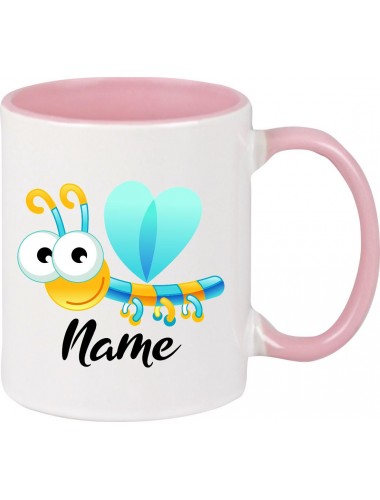 Kindertasse Tasse, Libelle Insekt mit Wunschnamen Tiere Tier Natur, Tasse Kaffee Tee