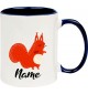 Kindertasse Tasse, Fuchs Fox mit Wunschnamen Tiere Tier Natur, Tasse Kaffee Tee, blau