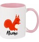 Kindertasse Tasse, Fuchs Fox mit Wunschnamen Tiere Tier Natur, Tasse Kaffee Tee, rosa