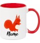 Kindertasse Tasse, Fuchs Fox mit Wunschnamen Tiere Tier Natur, Tasse Kaffee Tee, rot