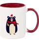 Kindertasse Tasse, Bär Bear Weihnachten Christmas Winter Schnee Tiere Tier Natur, Tasse Kaffee Tee, burgundy