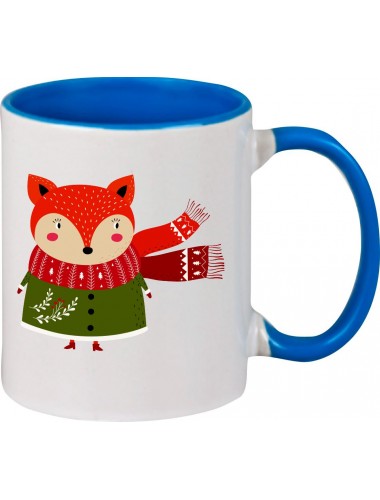 Kindertasse Tasse, Fuchs Fox Weihnachten Christmas Winter Schnee Tiere Tier Natur, Tasse Kaffee Tee, royal