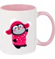 Kindertasse Tasse, Pinguin Penguin Weihnachten Christmas Winter Schnee Tiere Tier Natur, Tasse Kaffee Tee, rosa