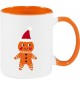 Kindertasse Tasse, Lebkuchen Lebkuchenfigur Plätzchen Weihnachten Winter Schnee Tiere Tier Natur, Tasse Kaffee Tee, orange