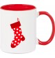 Kindertasse Tasse, Weihnachtssocke Christmas Sock Weihnachten Christmas Winter Schnee Tiere Tier Natur, Tasse Kaffee Tee, rot