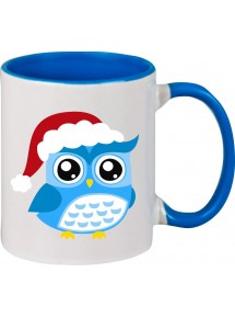 Kindertasse Tasse, Eule Owl Weihnachten Christmas Winter Schnee Tiere Tier Natur, Tasse Kaffee Tee, royal