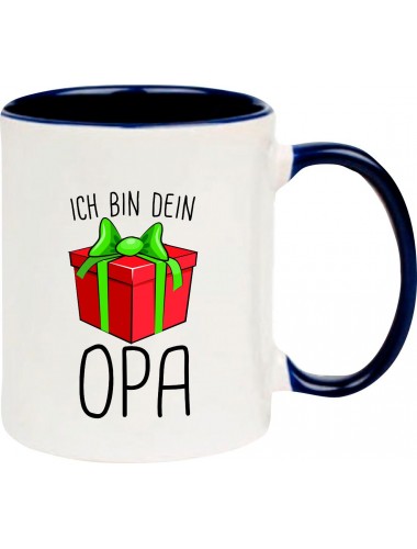 Kindertasse Tasse, Ich bin dein Geschenk Opa Weihnachten Geburtstag, Tasse Kaffee Tee, blau