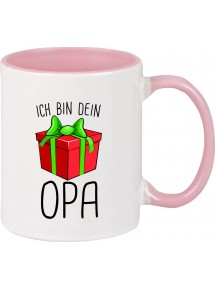 Kindertasse Tasse, Ich bin dein Geschenk Opa Weihnachten Geburtstag, Tasse Kaffee Tee, rosa