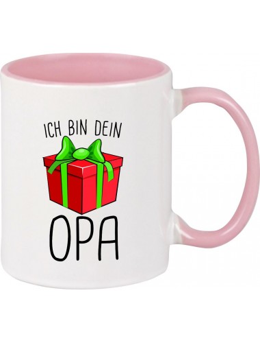 Kindertasse Tasse, Ich bin dein Geschenk Opa Weihnachten Geburtstag, Tasse Kaffee Tee, rosa