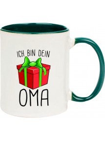 Kindertasse Tasse, Ich bin dein Geschenk Oma Weihnachten Geburtstag, Tasse Kaffee Tee, gruen