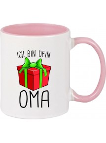 Kindertasse Tasse, Ich bin dein Geschenk Oma Weihnachten Geburtstag, Tasse Kaffee Tee, rosa