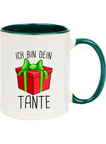 Kindertasse Tasse, Ich bin dein Geschenk Tante Weihnachten Geburtstag, Tasse Kaffee Tee, gruen