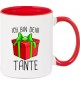 Kindertasse Tasse, Ich bin dein Geschenk Tante Weihnachten Geburtstag, Tasse Kaffee Tee, rot