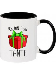Kindertasse Tasse, Ich bin dein Geschenk Tante Weihnachten Geburtstag, Tasse Kaffee Tee, schwarz