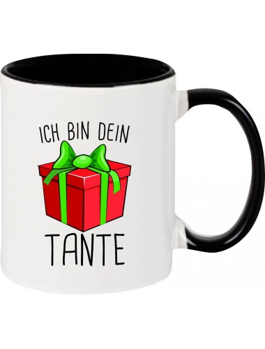Kindertasse Tasse, Ich bin dein Geschenk Tante Weihnachten Geburtstag, Tasse Kaffee Tee, schwarz