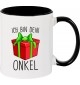 Kindertasse Tasse, Ich bin dein Geschenk Onkel Weihnachten Geburtstag, Tasse Kaffee Tee, schwarz