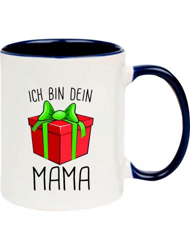 Kindertasse Tasse, Ich bin dein Geschenk Mama Weihnachten Geburtstag, Tasse Kaffee Tee, blau
