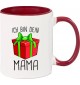 Kindertasse Tasse, Ich bin dein Geschenk Mama Weihnachten Geburtstag, Tasse Kaffee Tee, burgundy