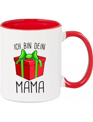 Kindertasse Tasse, Ich bin dein Geschenk Mama Weihnachten Geburtstag, Tasse Kaffee Tee, rot