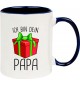 Kindertasse Tasse, Ich bin dein Geschenk Papa Weihnachten Geburtstag, Tasse Kaffee Tee, blau