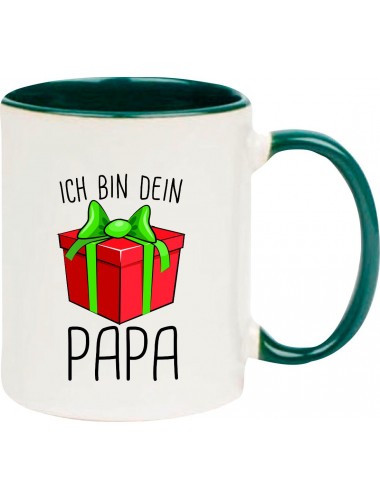 Kindertasse Tasse, Ich bin dein Geschenk Papa Weihnachten Geburtstag, Tasse Kaffee Tee, gruen