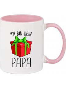 Kindertasse Tasse, Ich bin dein Geschenk Papa Weihnachten Geburtstag, Tasse Kaffee Tee, rosa