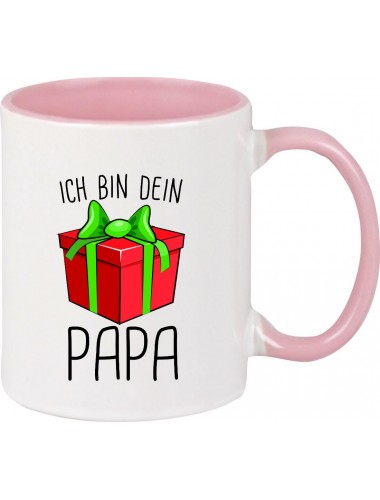 Kindertasse Tasse, Ich bin dein Geschenk Papa Weihnachten Geburtstag, Tasse Kaffee Tee, rosa