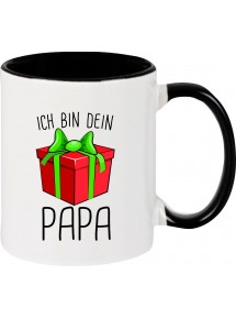 Kindertasse Tasse, Ich bin dein Geschenk Papa Weihnachten Geburtstag, Tasse Kaffee Tee, schwarz