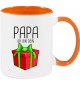 Kindertasse Tasse, Papa ich bin dein Geschenk Weihnachten Geburtstag, Tasse Kaffee Tee, orange