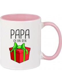 Kindertasse Tasse, Papa ich bin dein Geschenk Weihnachten Geburtstag, Tasse Kaffee Tee, rosa